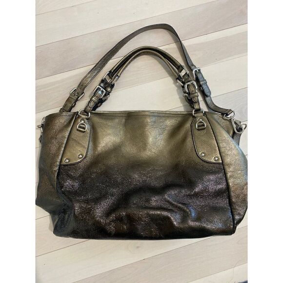 Prada Milano Leather Shoulder Bag Tote Metallic Ombre Leather - Picture 5 of 10